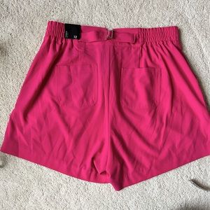 NWY Torrid wide leg studio crepe shorts in pink peacock. Size 12